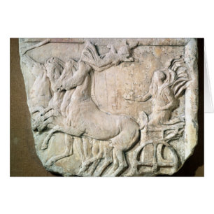 Cartão Uma vitória na raça de chariot de quatro cavalos