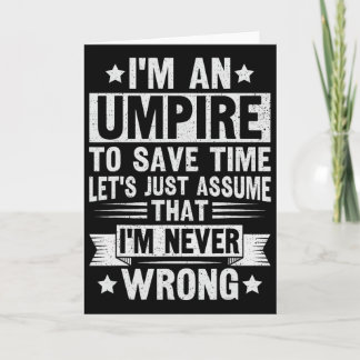 Cartão Umpire Funny Sketll Design For An Umpire 