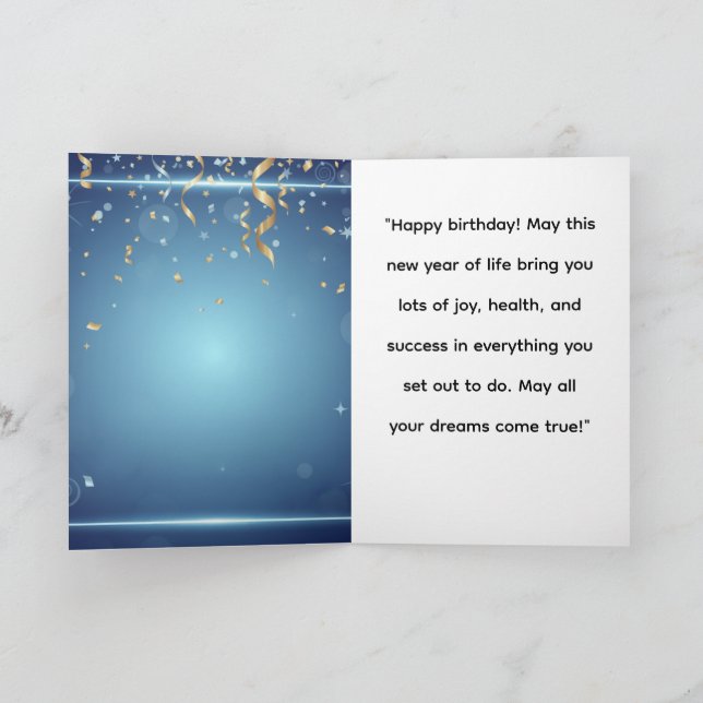 Cartão Un Gran Día Para Celebrar (Interior)