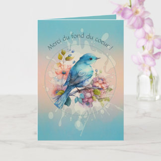 Cartão Un merci tendre aux couleurs d’aube