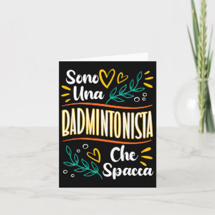 Cartão Una Badmintonista Che Spacca Regalo Badminton Donn