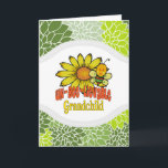Cartão Unbelievable Grandchild Sunflowers and Bees<br><div class="desc">The world's most unbelievable grandchild sunflowers, bumble bees, and text gift ideas in pretty, bold, bright colors of orange, green, red, and yellow. Great birthday, holiday or special occasion gifts for grandchildren. Cute, sweet and whimsical, these fun feminine gifts will make her smile. Tags: "bright green red yellow orange", "colorful...</div>