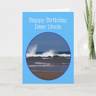 Cartão Uncle Birthday Card Ocean Design