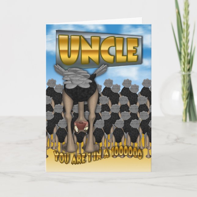Cartão Uncle Father's Day Card - You Are 1 In a 1000000 (Frente)