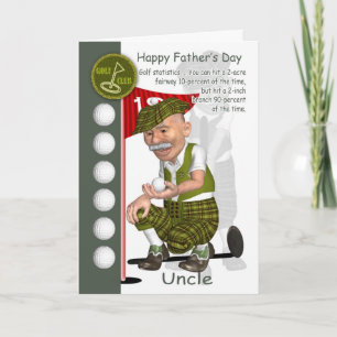 Cartão Uncle Golf Father's Day Greeting Card