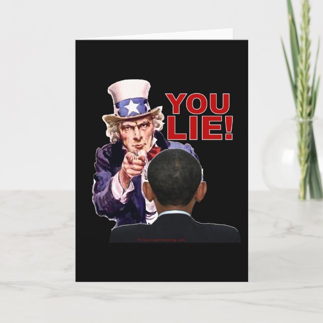 Cartão Uncle Sam You Lie (Frente)