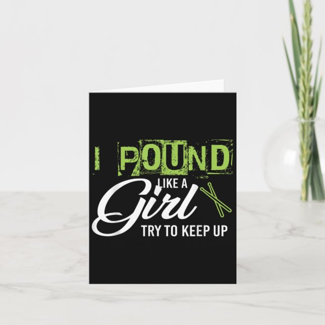 Cartão Und Like A Girl Try To Keep Up Workout  (Frente)