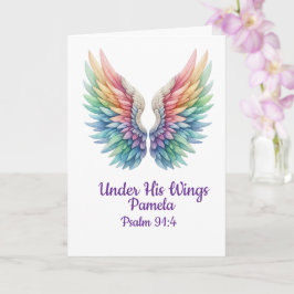 Cartão Under His Wings Psalm 91:4 Greeting Card