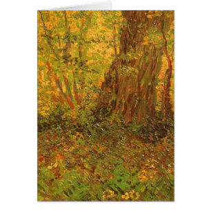 Cartão Undergrowth por Vincent van Gogh, belas artes do