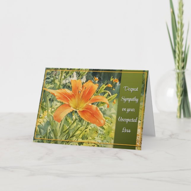 Cartão Unexpected Loss - Sympathy Card (Frente)