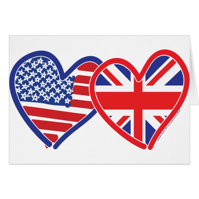 Cartão União Jack/EUA (Frente Horizontal)