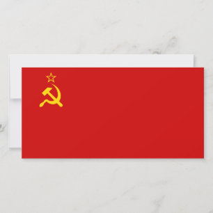 Cartão União Soviética (URSS) (martelo comunista e foice