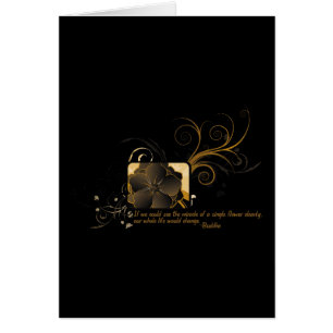 Cartão Única flor Buddha