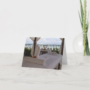 Cartão Única mesa da massagem