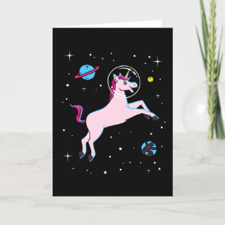 Cartão Unicorn Animals In Space