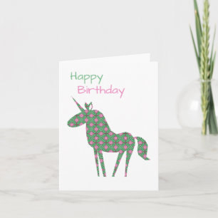 Cartão Unicorn Aniversário