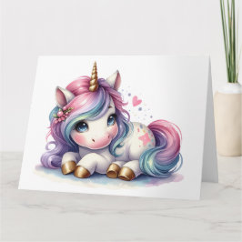 Cartão Unicorn Bonito