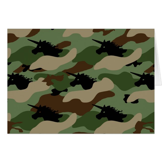 Cartão Unicorn Camouflage (Frente Horizontal)
