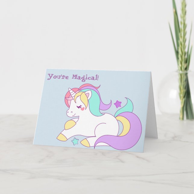 Cartão Unicorn greeting card (Frente)