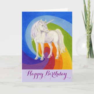 Cartão Unicorn happy birthday card