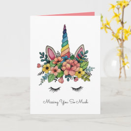 Cartão Unicorn Pisca Com Rainbow Horn