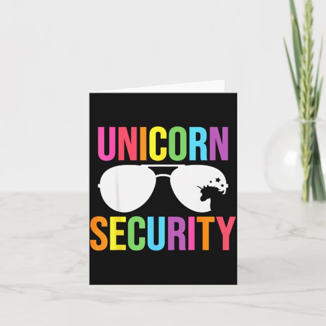 Cartão Unicorn Security Birthday Family Halloween Costume (Frente)