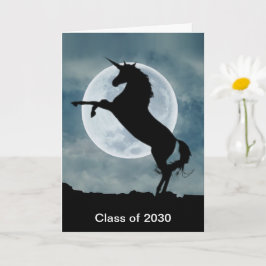 Cartão Unicorn Silhouette Full Moon Classe 2030