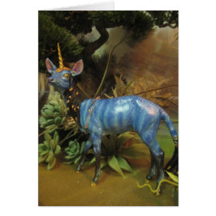 Cartão Unicórnio azul