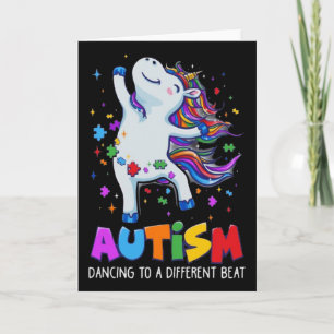 Cartão Unicórnio de Dança da Consciência do Autismo Peça