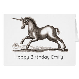 Cartão unicórnio executando desenho mágico