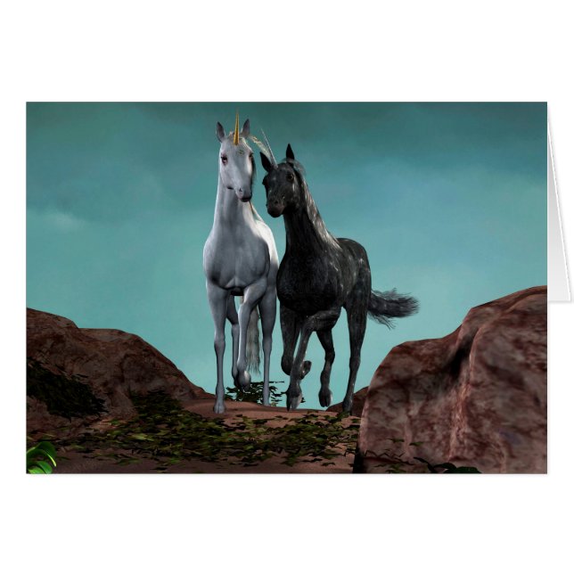 Cartão Unicórnios (Frente Horizontal)