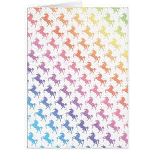 Cartão Unicórnios do arco-íris