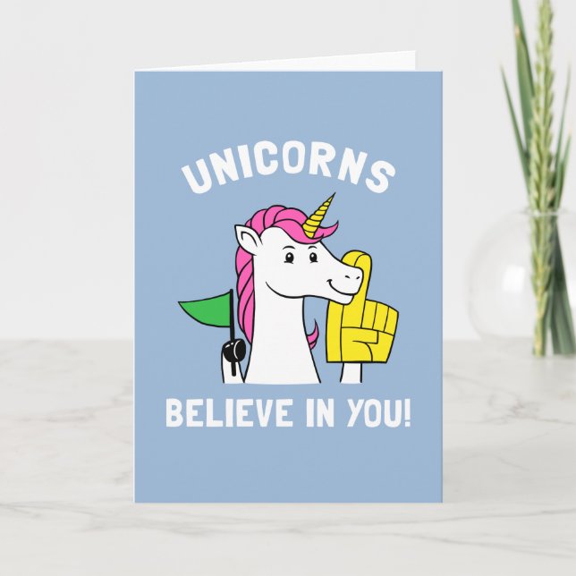 Cartão Unicorns Believe In You (Frente)