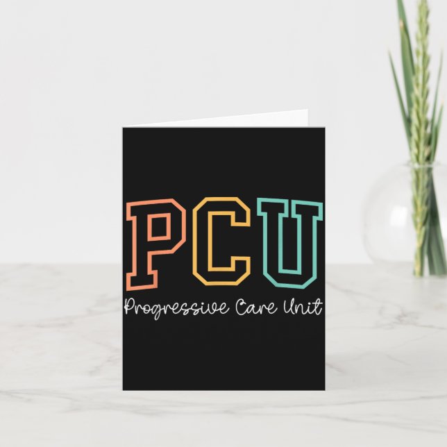 Cartão Unidade de Cuidados Progressivos Retro PCU Enferme (Frente)