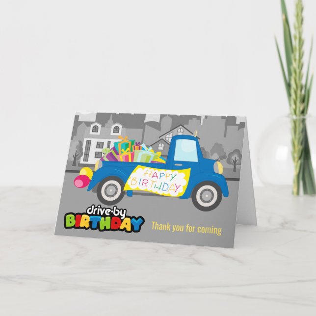 Cartão Unidade por festa de aniversário (Frente)