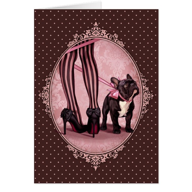 Cartão Unido ao meu Buldogue Francês (Frente)