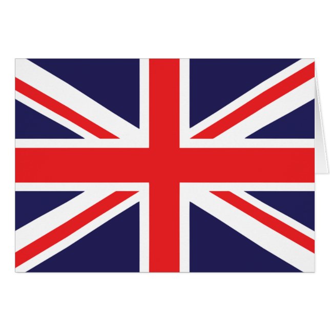 Cartão Union Jack (Frente horizontal)