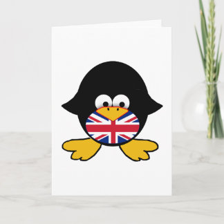 Cartão Union Jack Penguin