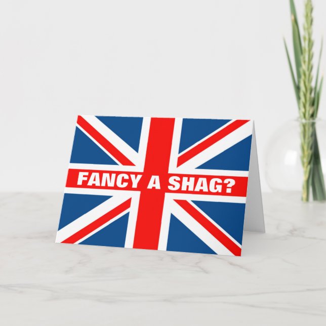 Cartão Union Jack shag (Frente)