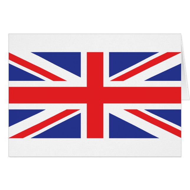 Cartão Union Jack UK Flag (Frente Horizontal)