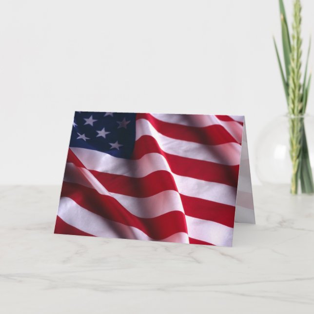 Cartão United States of America National  Flag (Frente)