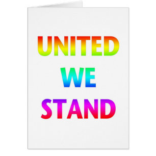 Cartão United We Stand Rainbow