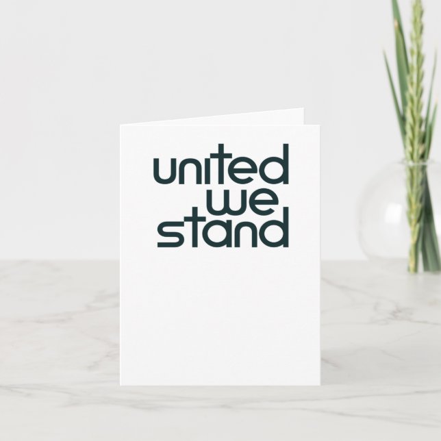 Cartão United We Stand Sticker (Frente)
