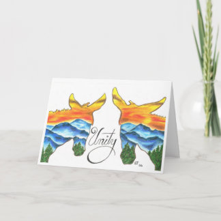 Cartão Unity Canyon Mules de Sherry Jarvis Folheto