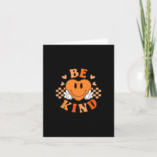 Cartão Unity Day Orange Heart Be Kind Anti Bullying Teach