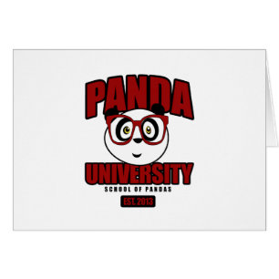 Cartão Universidade da panda - vermelho