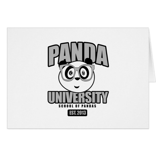Cartão Universidade de Panda - Cinzas (Frente Horizontal)