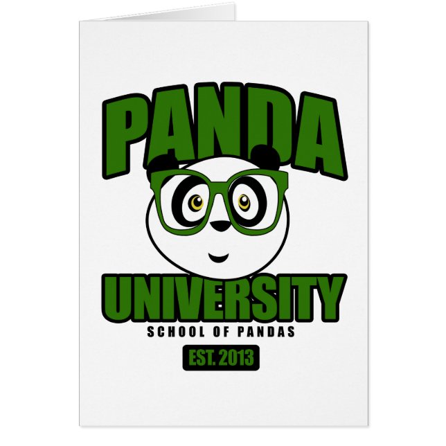 Cartão Universidade de Panda - Verde (Frente)