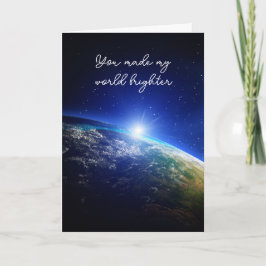 Cartão Universo com Luz Flare Obrigado