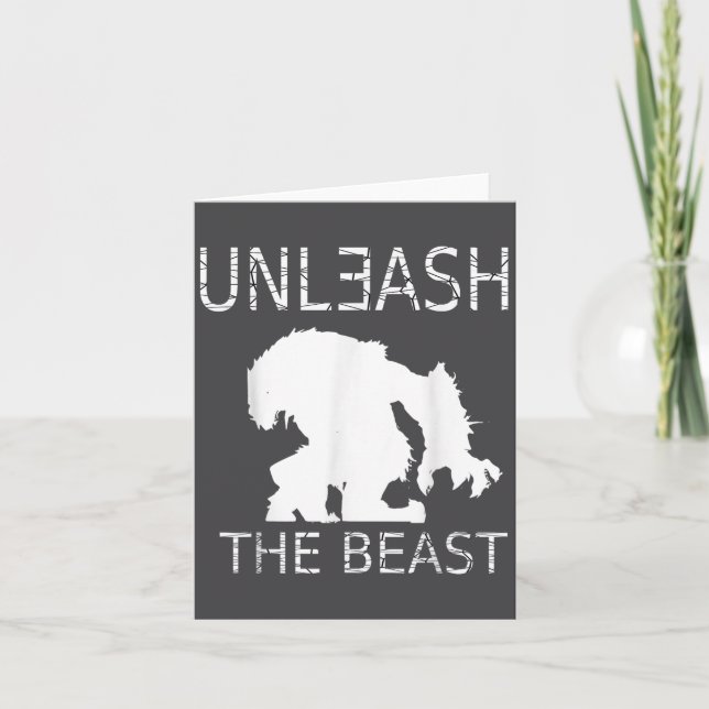 Cartão Unleahe Workout Motivation Gym Graphic  (Frente)